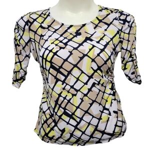 Alfani Stylish Geometric Print Women's Top Petite Medium